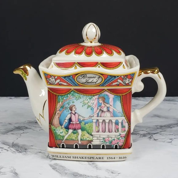 Sadler Romeo Juliette Teapot Shakespear Vintage - Picture 5 of 11
